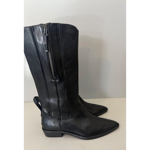 Free People $398 We The Free Allistar Pointed Boots Size 9 in Black Leather - Picture 8 of 9